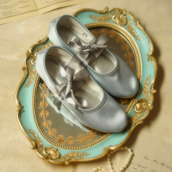 ash blue ballet flats