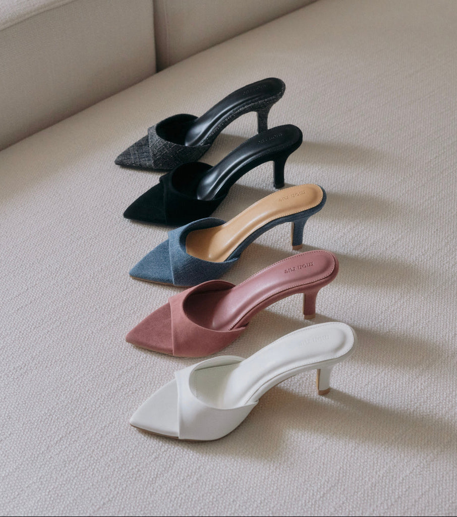 black suede (7 cm) black suede (9 cm) black suede (5 cm) white (5 cm) white (9 cm)  white (7 cm)
