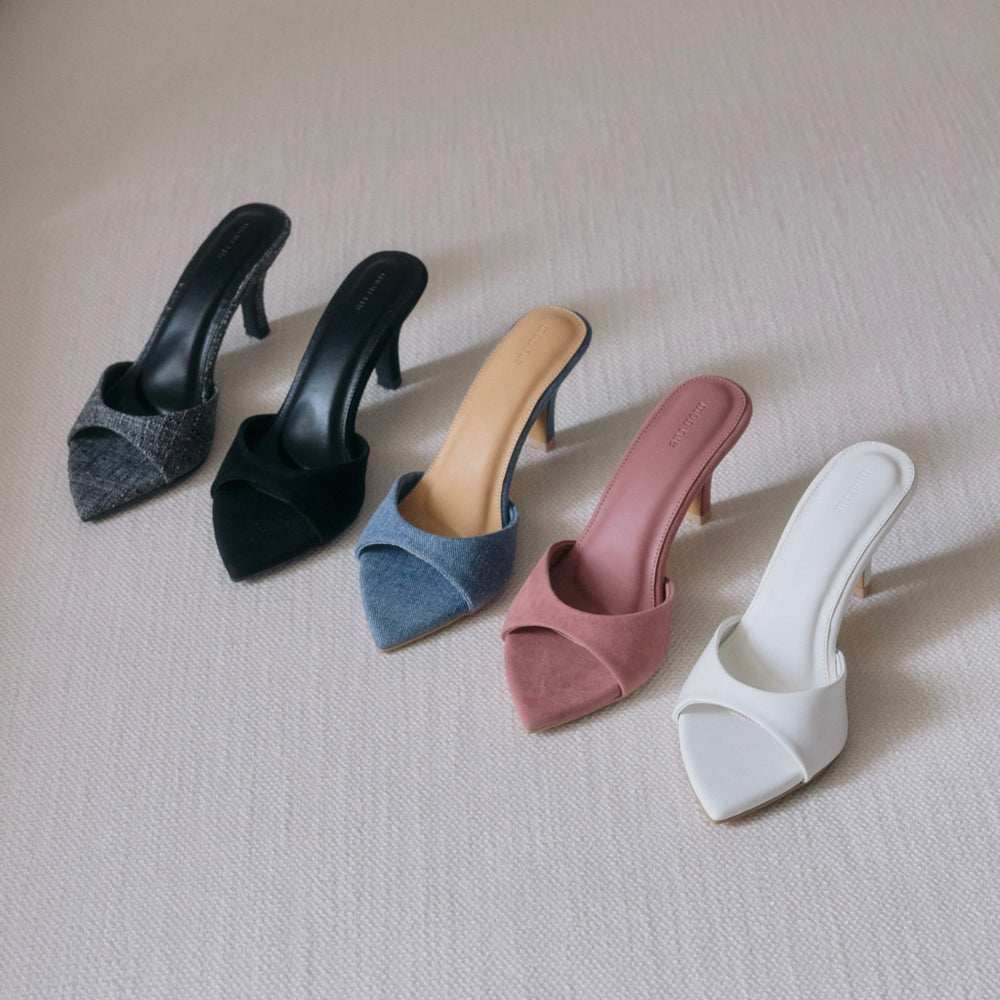 black suede (7 cm) black suede (9 cm) black suede (5 cm) white (5 cm) white (9 cm)  white (7 cm)