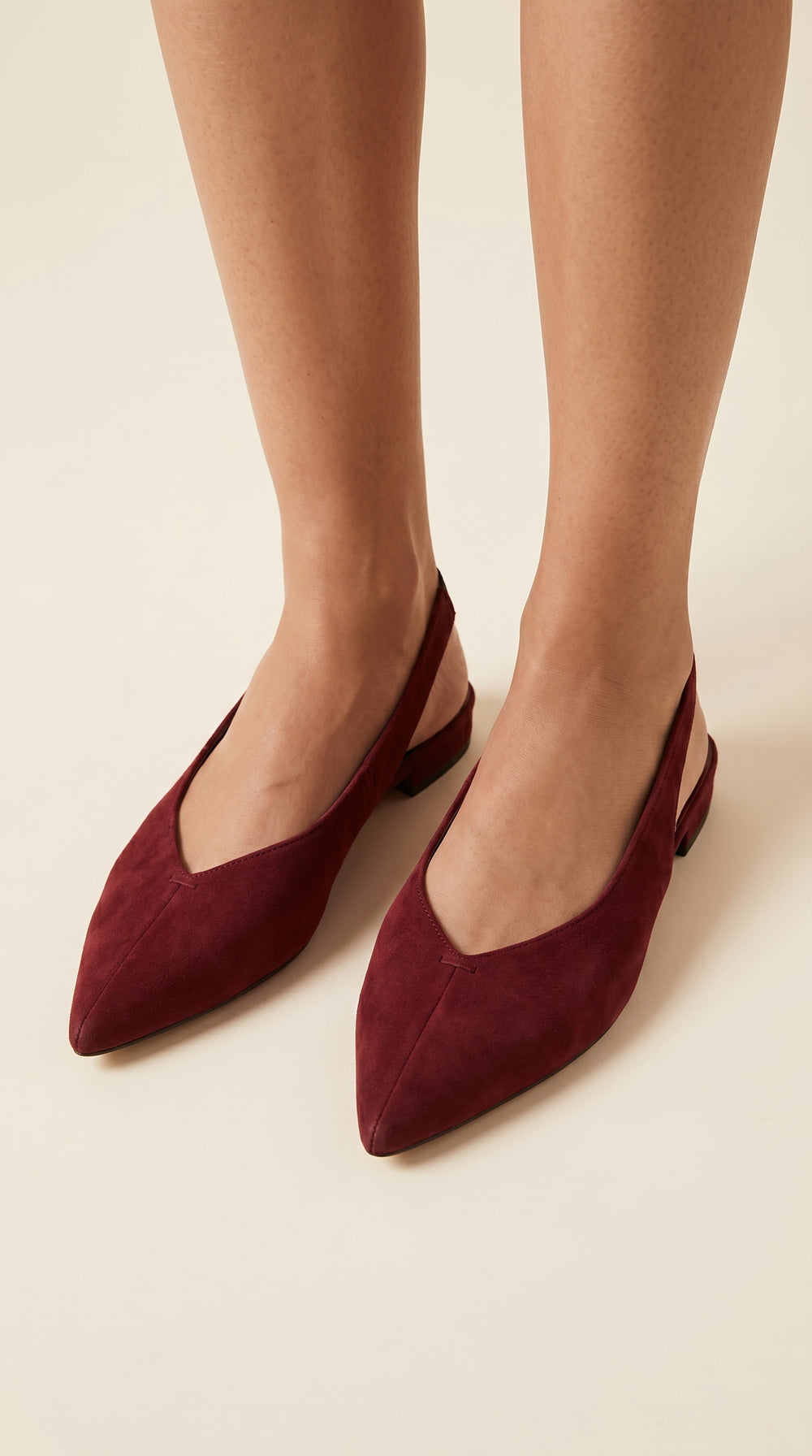 Maroon suede