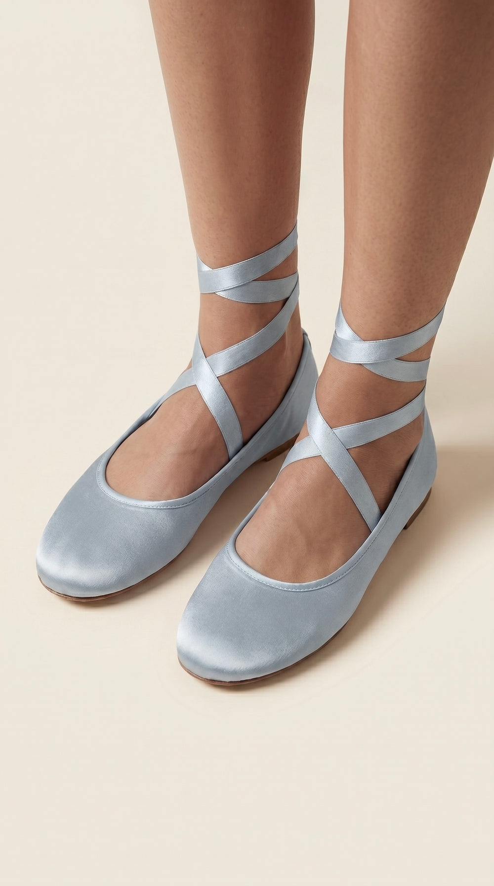 ash blue ballet flats