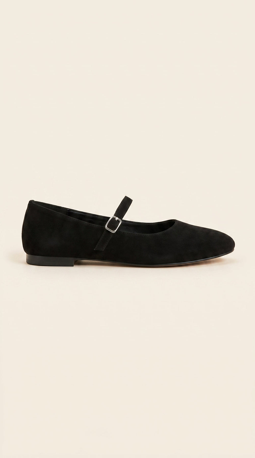 black suede caprice flats 
