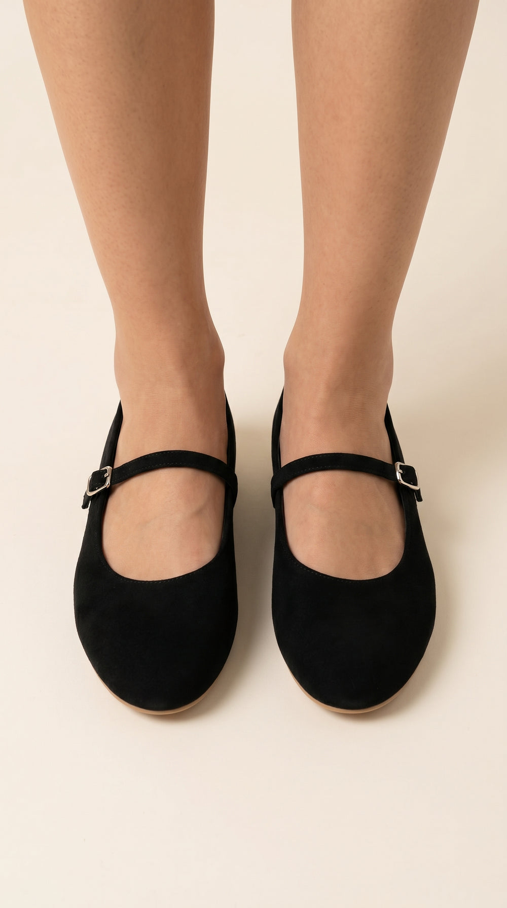 black suede caprice flats 