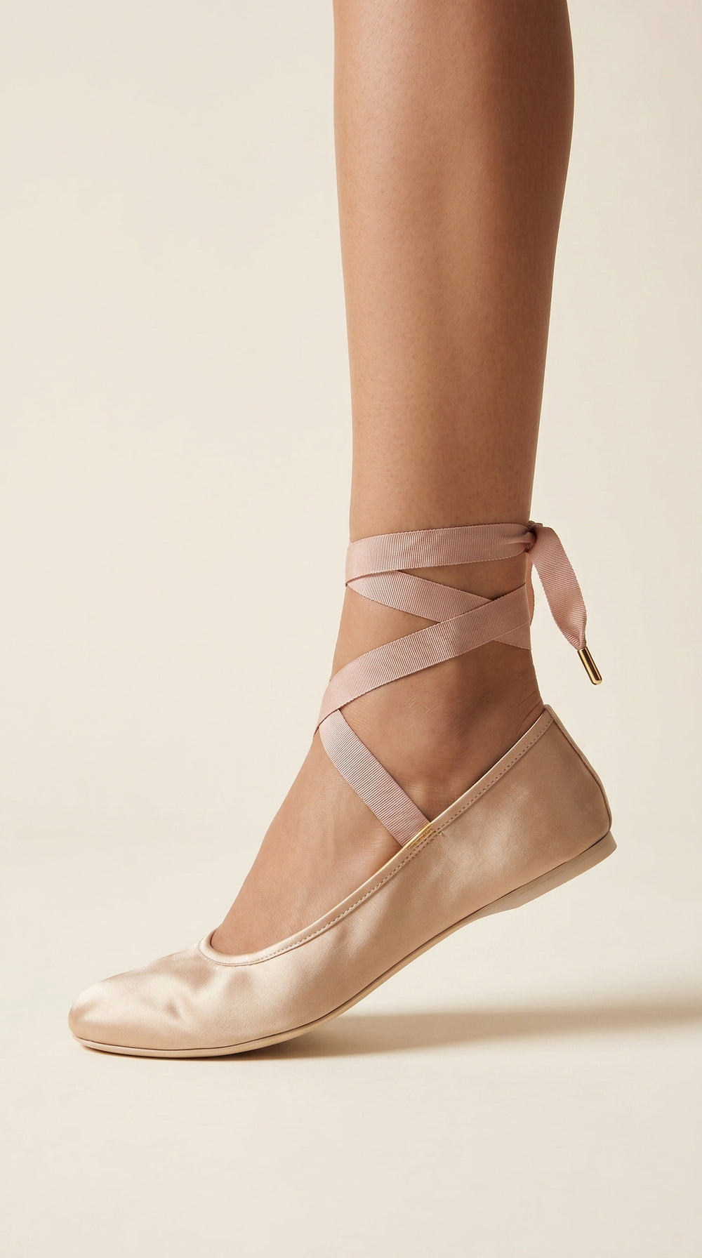 cream ballet flats