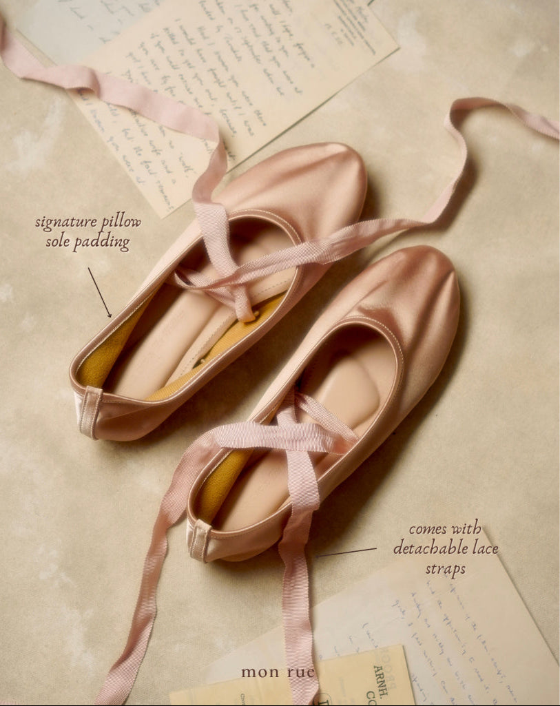 black pink ash blue brown cream ballet flat