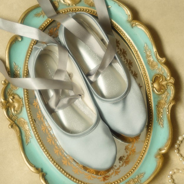 ash blue ballet flats