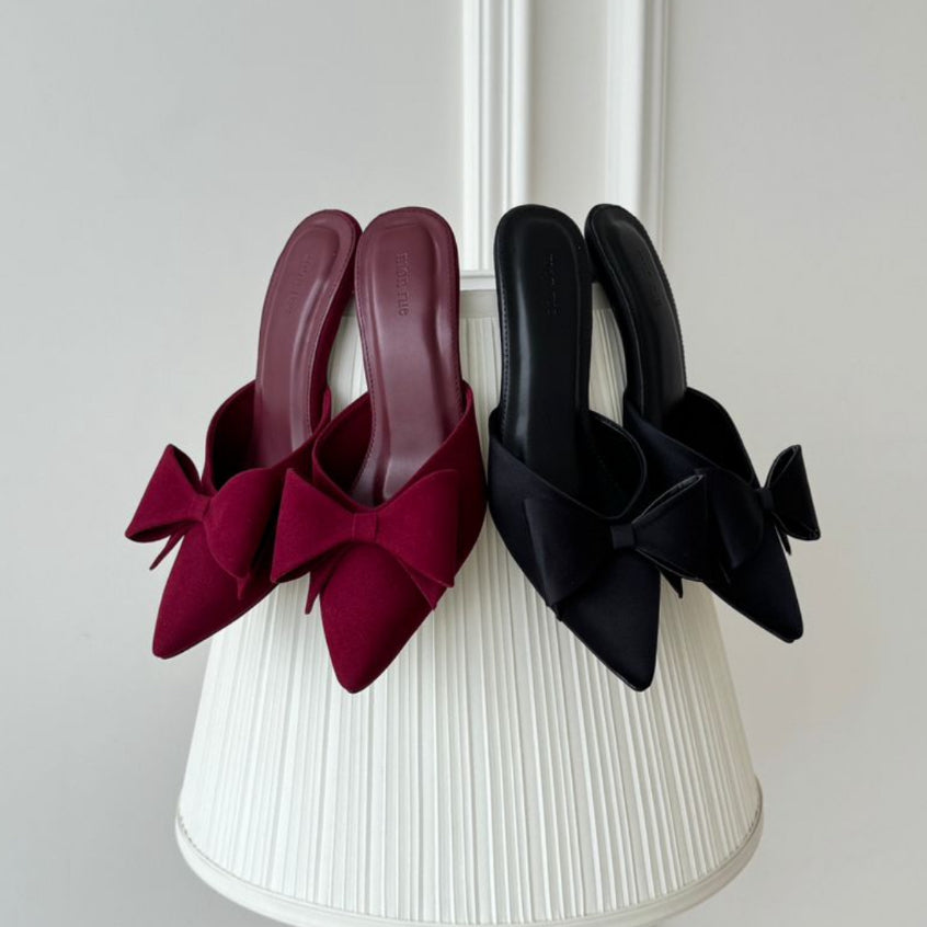 Black Satin Maroon Satin
